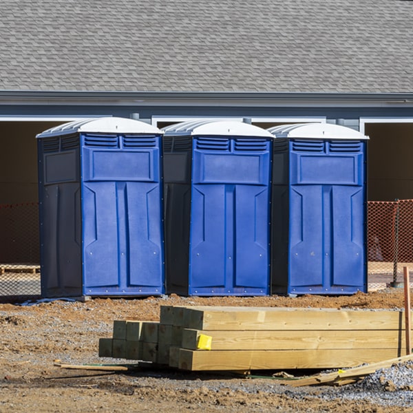 how can i report damages or issues with the portable toilets during my rental period in Alexandria